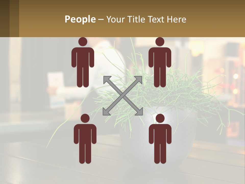 A Plant Is In A Vase On A Table PowerPoint Template