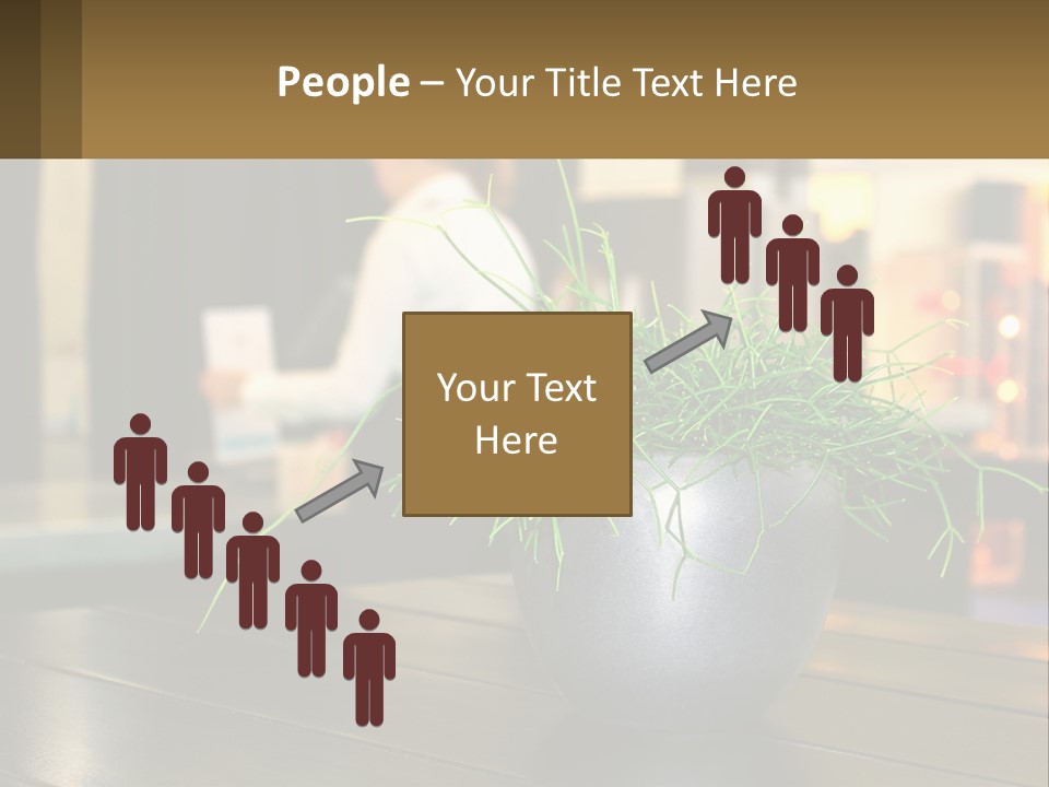 A Plant Is In A Vase On A Table PowerPoint Template