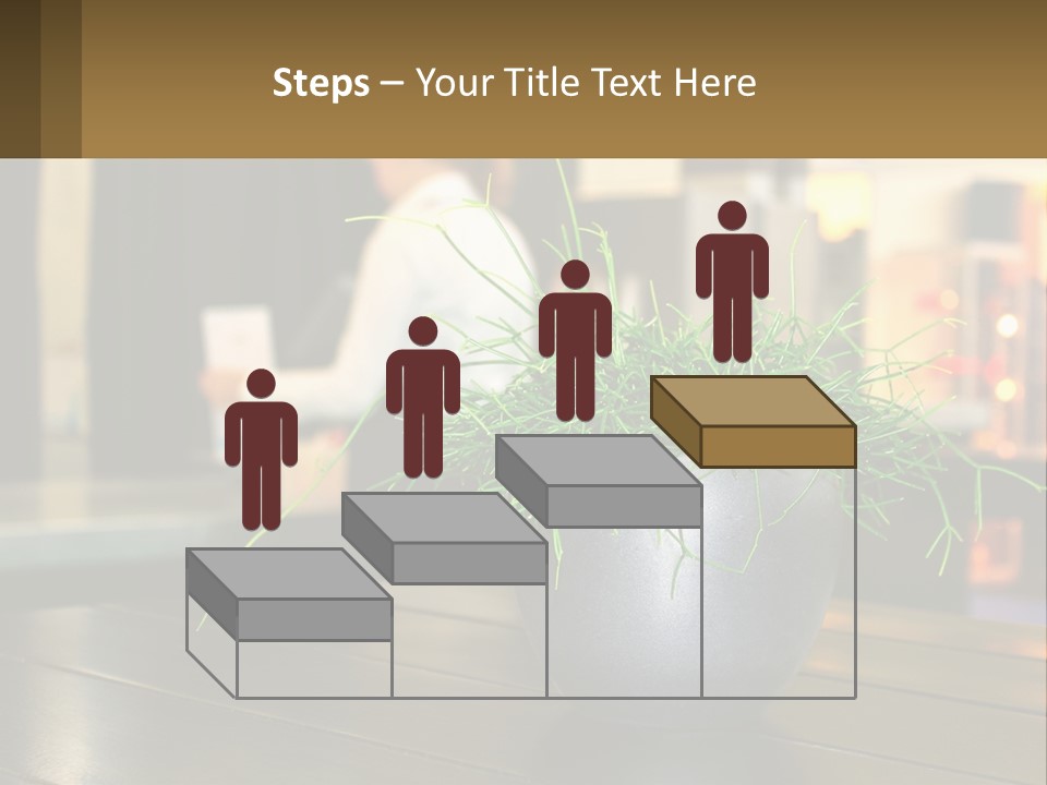 A Plant Is In A Vase On A Table PowerPoint Template