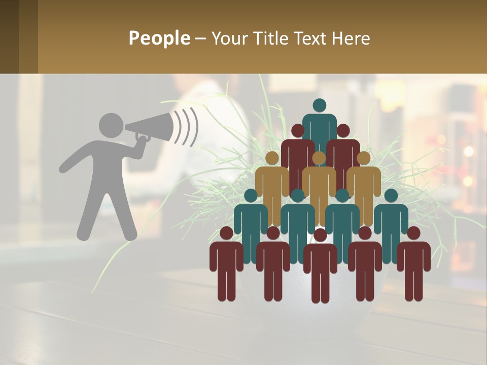 A Plant Is In A Vase On A Table PowerPoint Template