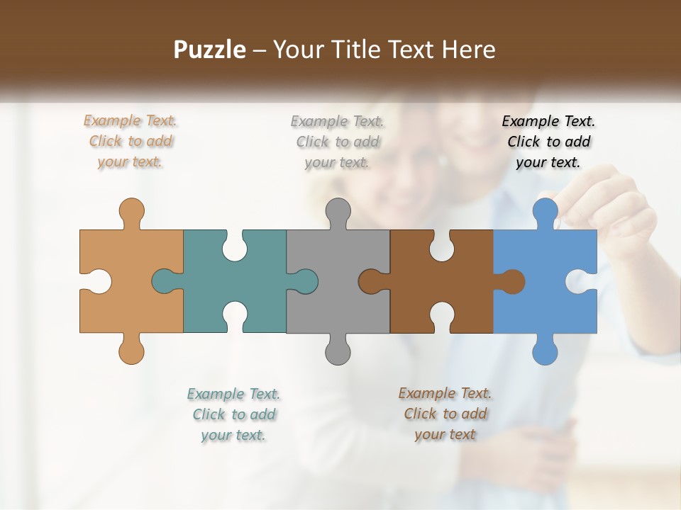 A Man And Woman Holding A Key To A House PowerPoint Template