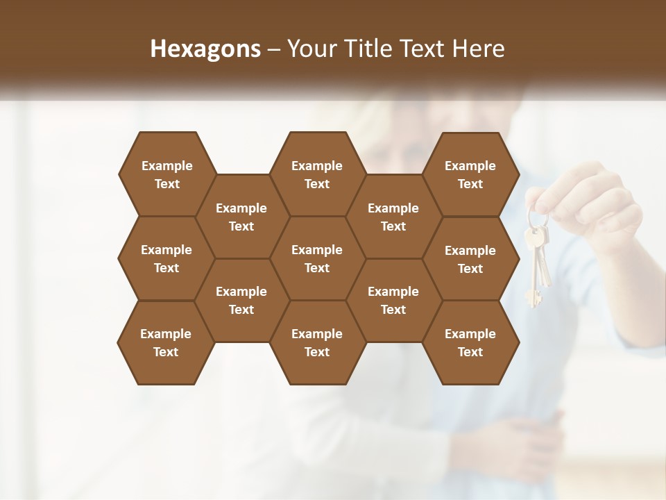 A Man And Woman Holding A Key To A House PowerPoint Template