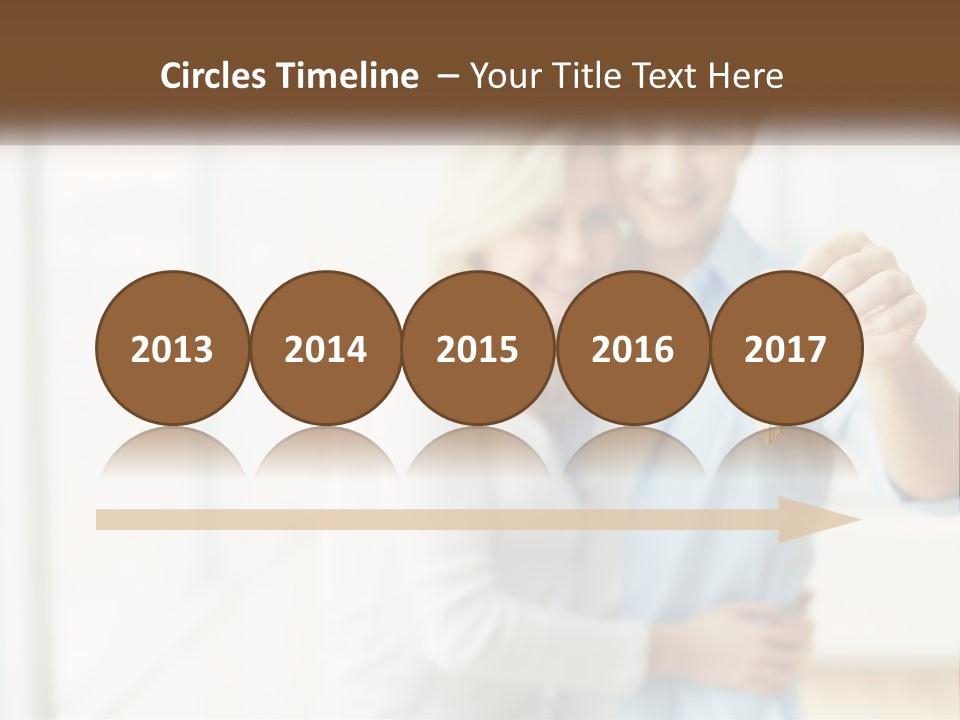 A Man And Woman Holding A Key To A House PowerPoint Template