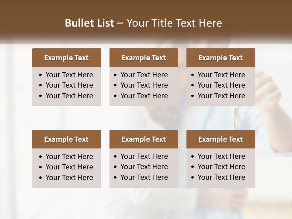 A Man And Woman Holding A Key To A House PowerPoint Template