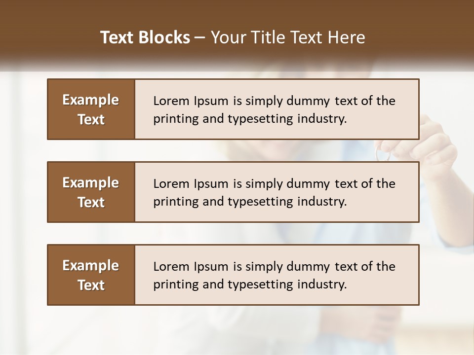 A Man And Woman Holding A Key To A House PowerPoint Template