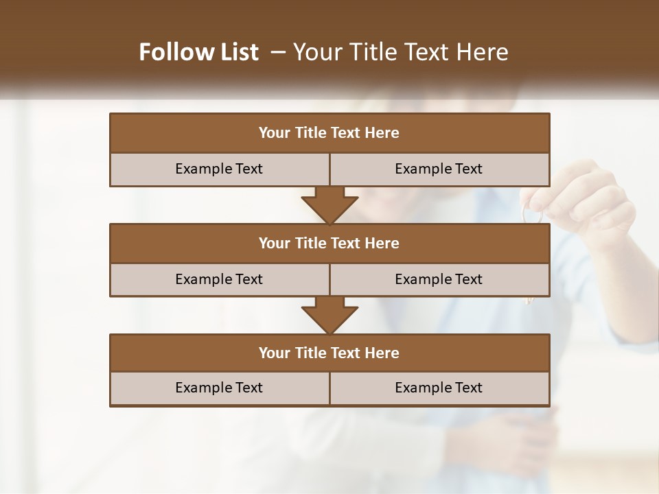 A Man And Woman Holding A Key To A House PowerPoint Template