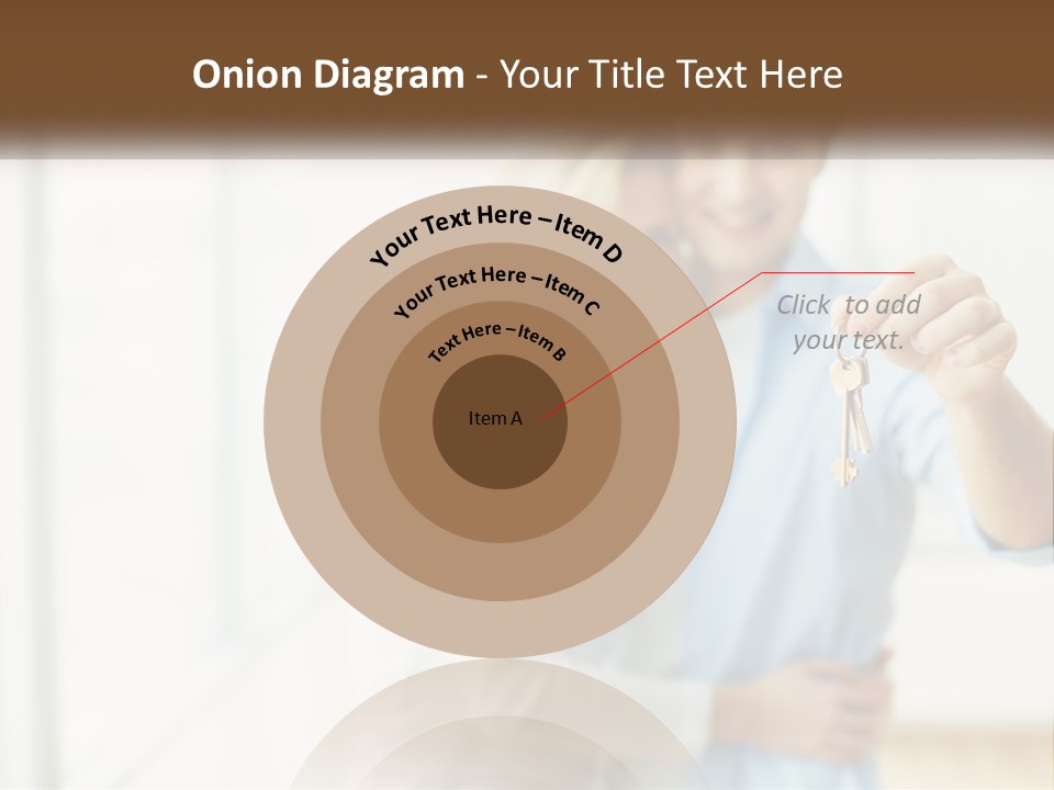 A Man And Woman Holding A Key To A House PowerPoint Template