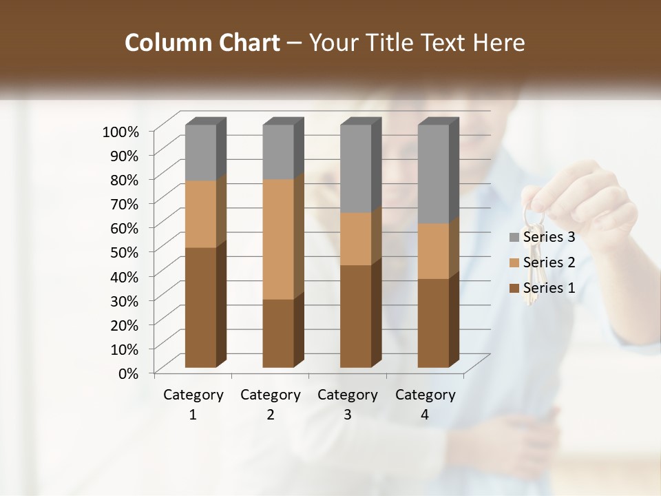 A Man And Woman Holding A Key To A House PowerPoint Template
