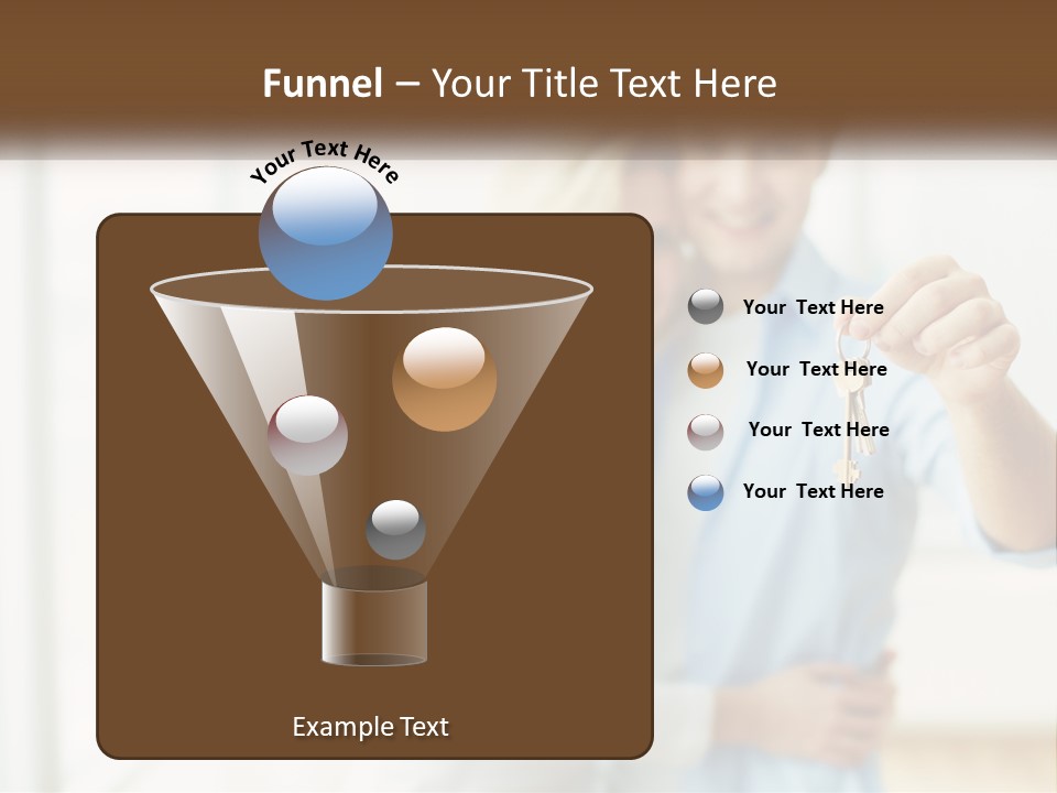 A Man And Woman Holding A Key To A House PowerPoint Template