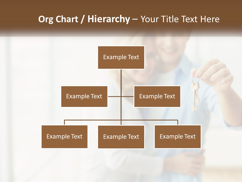 A Man And Woman Holding A Key To A House PowerPoint Template