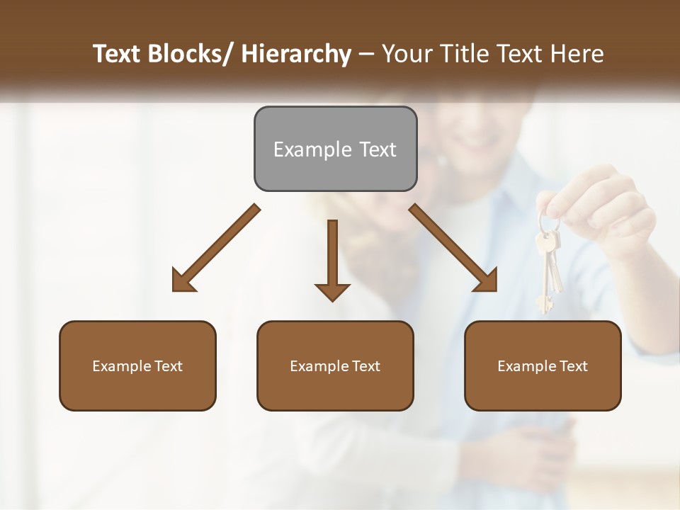 A Man And Woman Holding A Key To A House PowerPoint Template