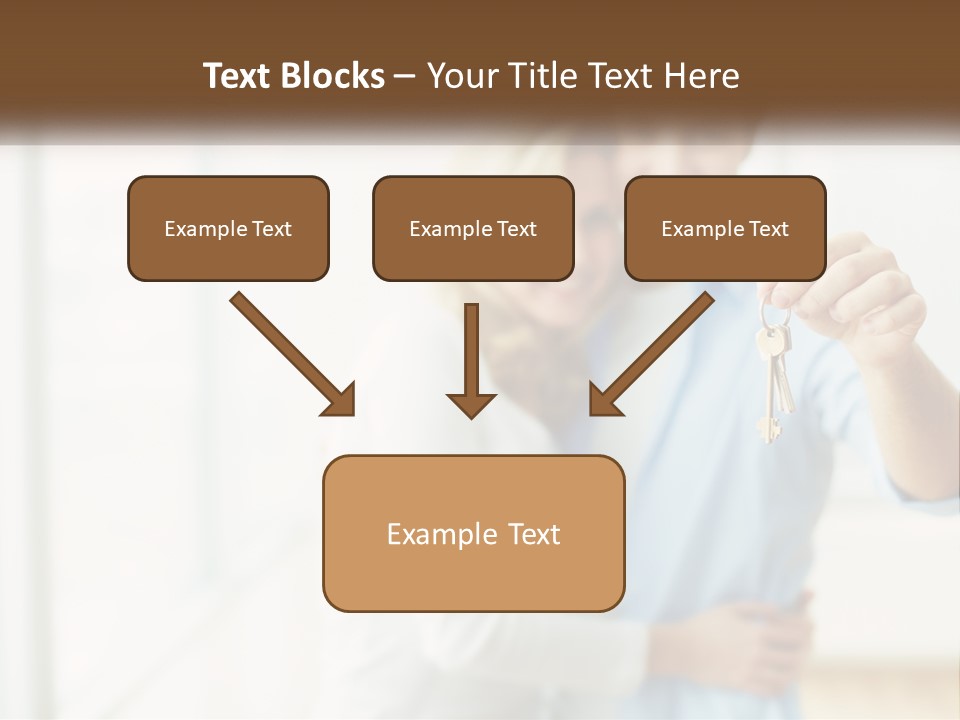 A Man And Woman Holding A Key To A House PowerPoint Template
