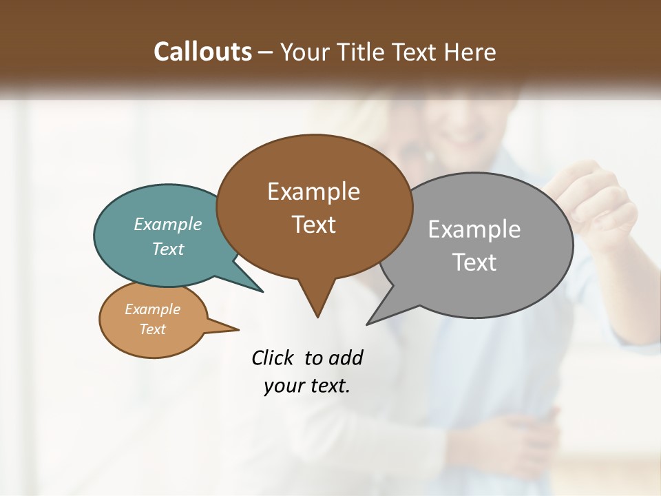 A Man And Woman Holding A Key To A House PowerPoint Template