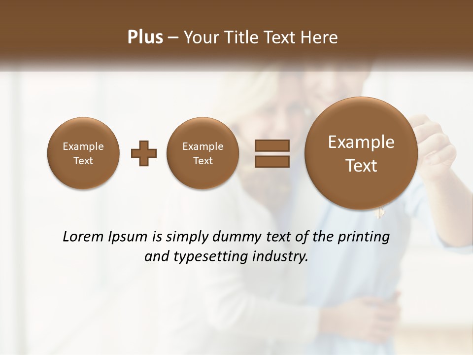 A Man And Woman Holding A Key To A House PowerPoint Template
