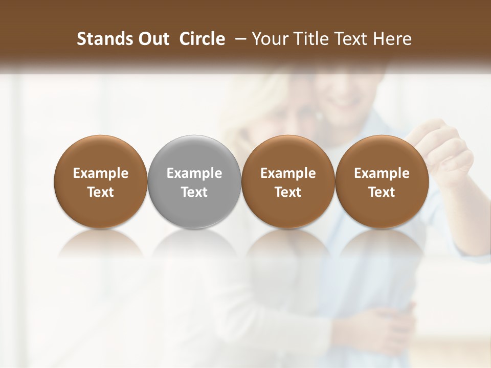 A Man And Woman Holding A Key To A House PowerPoint Template