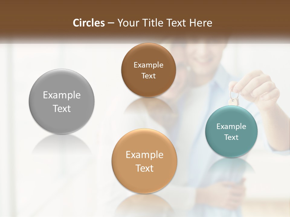 A Man And Woman Holding A Key To A House PowerPoint Template