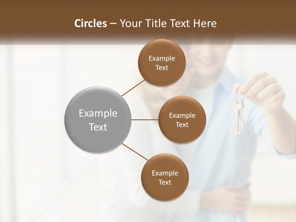 A Man And Woman Holding A Key To A House PowerPoint Template