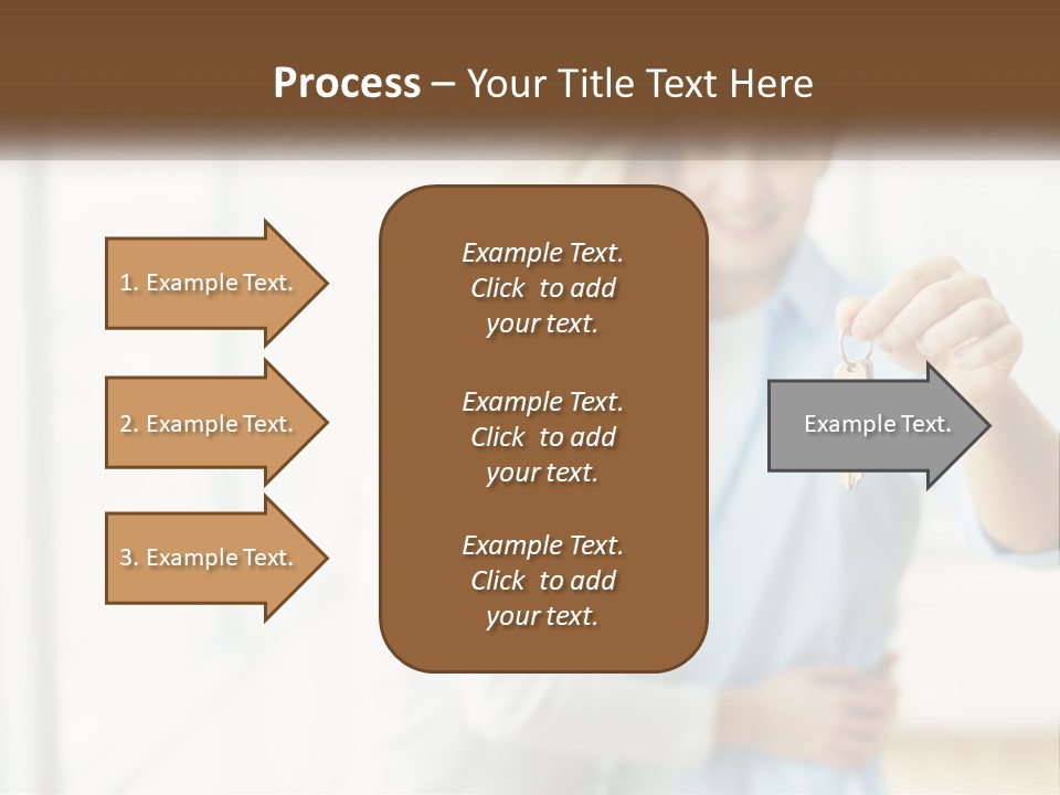 A Man And Woman Holding A Key To A House PowerPoint Template