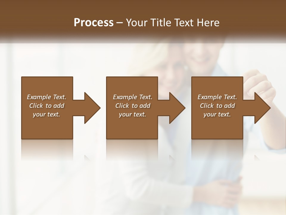 A Man And Woman Holding A Key To A House PowerPoint Template