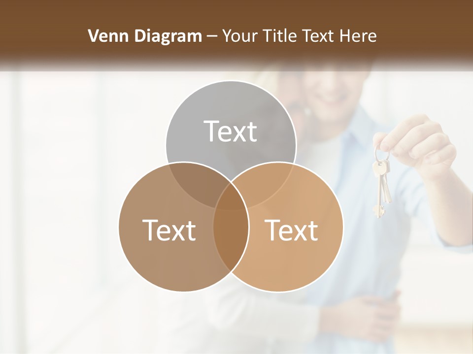 A Man And Woman Holding A Key To A House PowerPoint Template