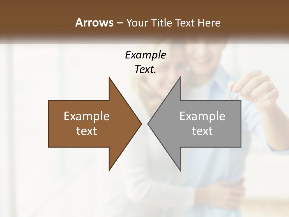 A Man And Woman Holding A Key To A House PowerPoint Template