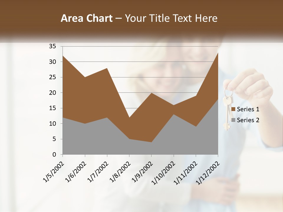 A Man And Woman Holding A Key To A House PowerPoint Template