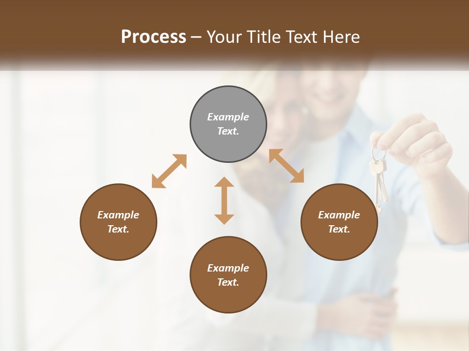 A Man And Woman Holding A Key To A House PowerPoint Template