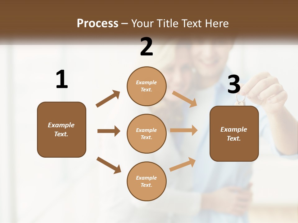 A Man And Woman Holding A Key To A House PowerPoint Template
