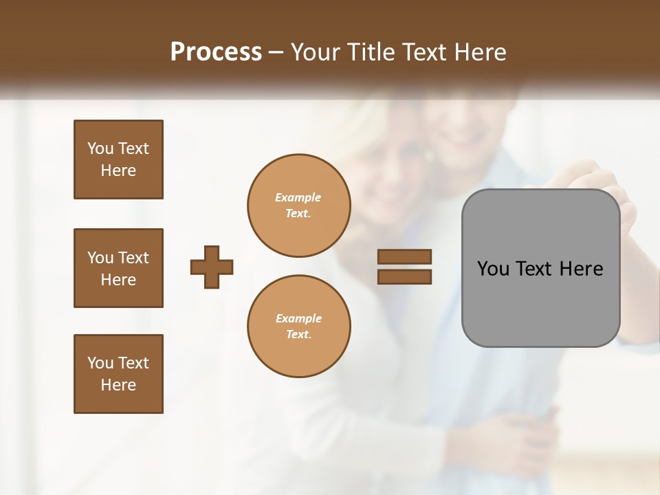 A Man And Woman Holding A Key To A House PowerPoint Template
