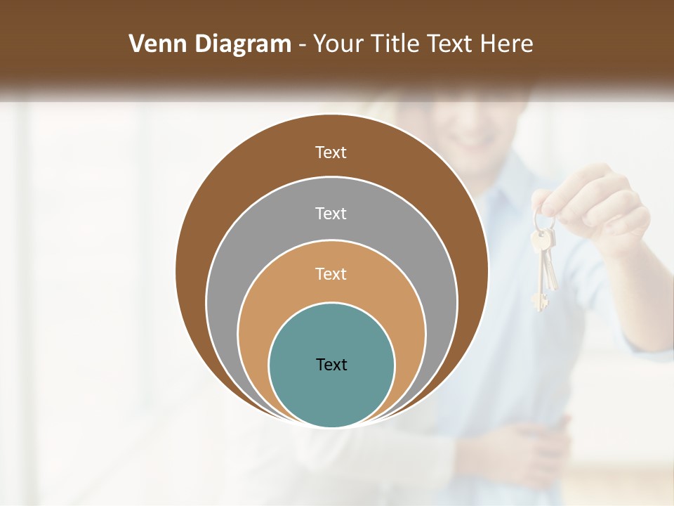 A Man And Woman Holding A Key To A House PowerPoint Template