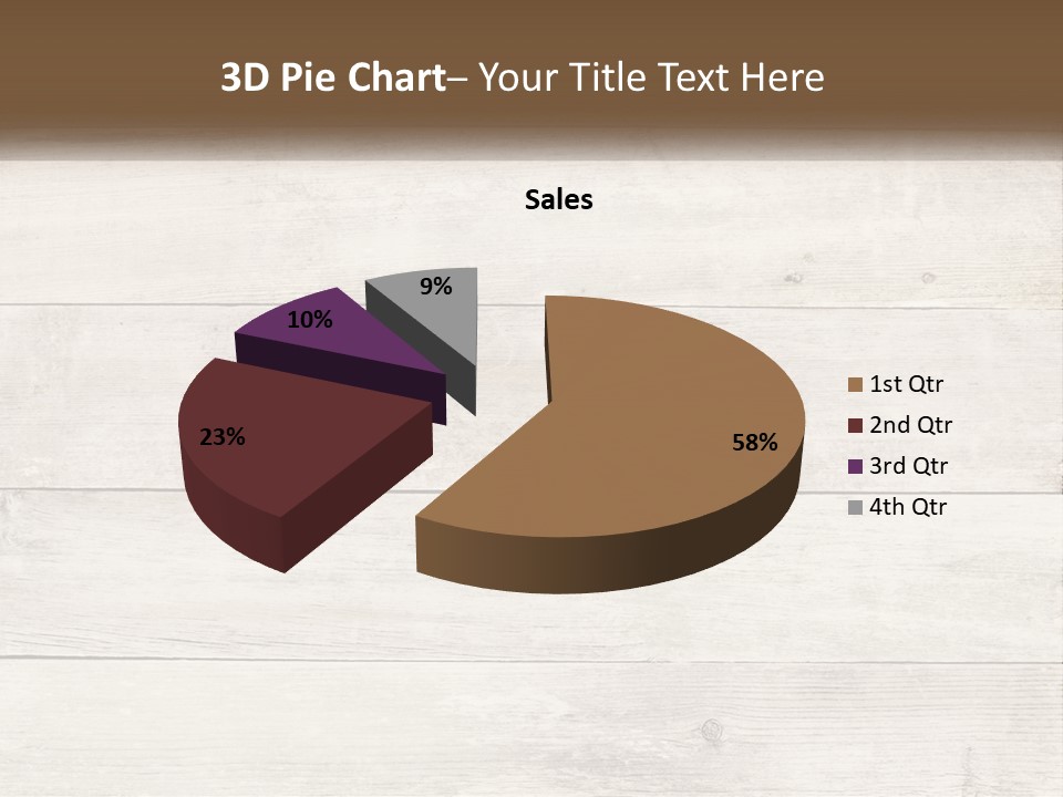 A Cup Of Coffee On A Wooden Table PowerPoint Template