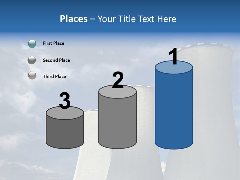 A Power Plant With Smoke Coming Out Of It PowerPoint Template
