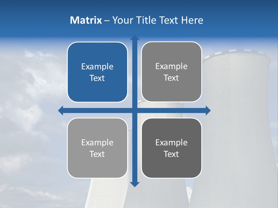A Power Plant With Smoke Coming Out Of It PowerPoint Template