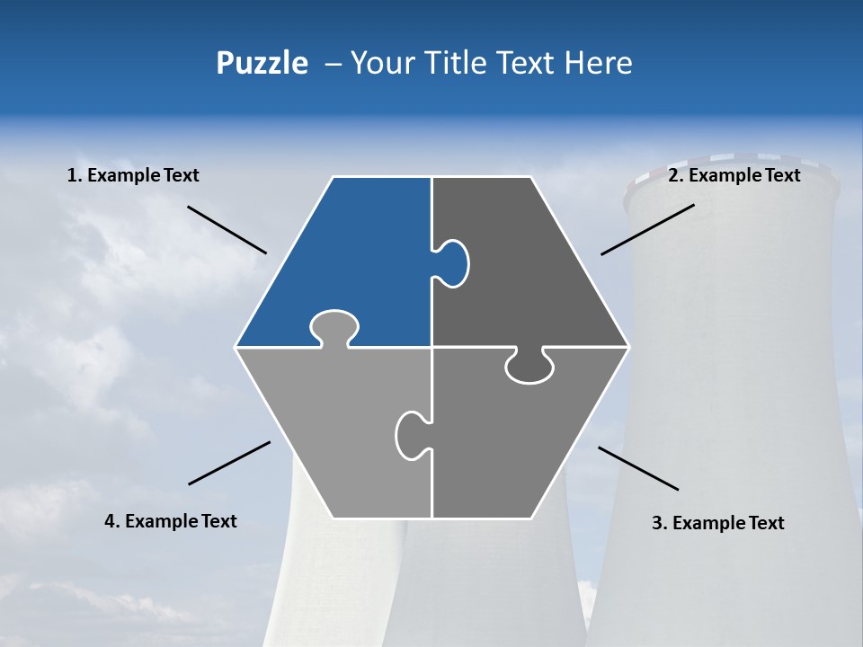 A Power Plant With Smoke Coming Out Of It PowerPoint Template