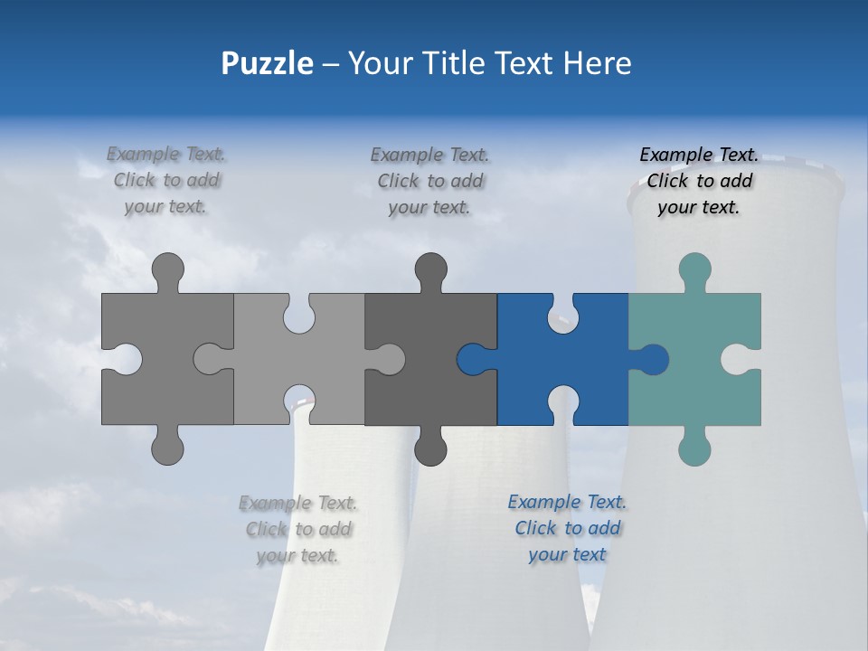 A Power Plant With Smoke Coming Out Of It PowerPoint Template