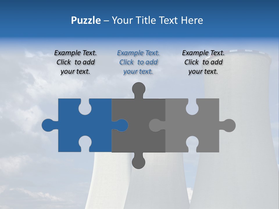 A Power Plant With Smoke Coming Out Of It PowerPoint Template