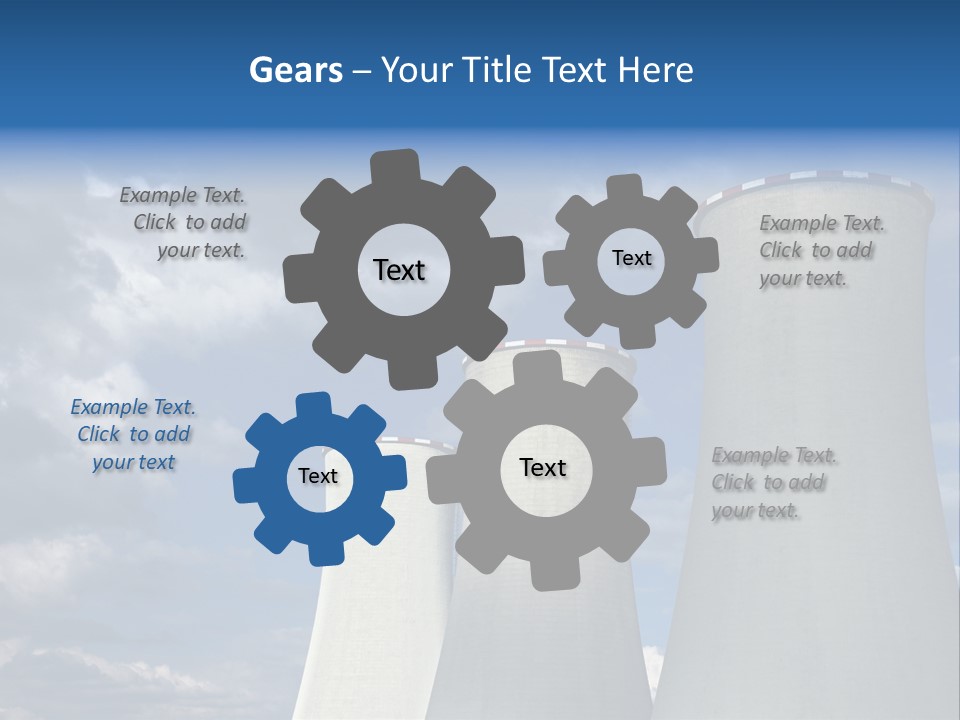 A Power Plant With Smoke Coming Out Of It PowerPoint Template