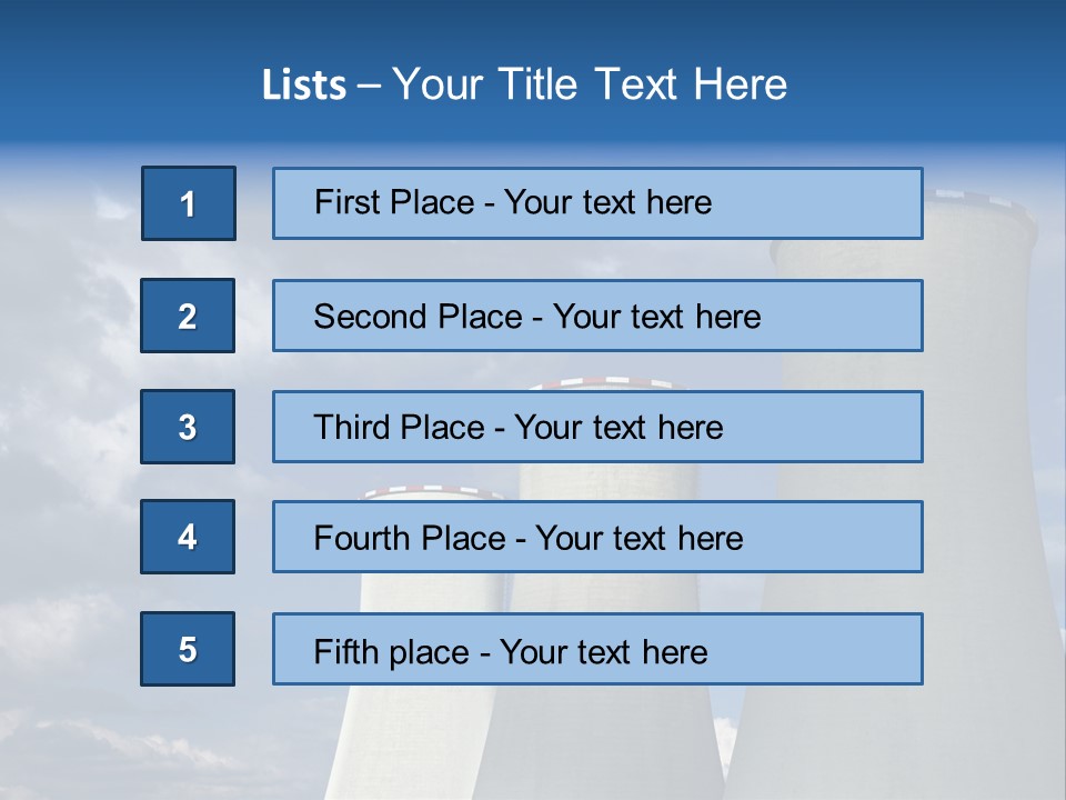 A Power Plant With Smoke Coming Out Of It PowerPoint Template