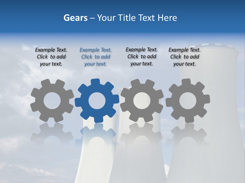 A Power Plant With Smoke Coming Out Of It PowerPoint Template