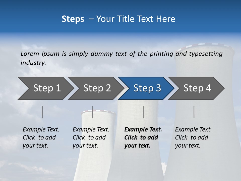 A Power Plant With Smoke Coming Out Of It PowerPoint Template