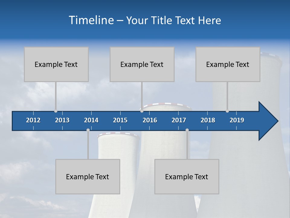 A Power Plant With Smoke Coming Out Of It PowerPoint Template