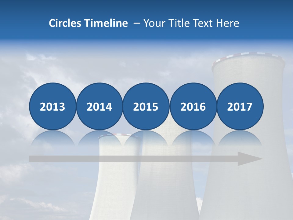 A Power Plant With Smoke Coming Out Of It PowerPoint Template