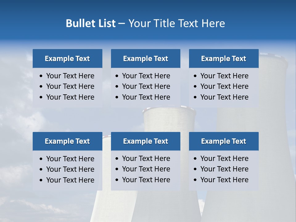 A Power Plant With Smoke Coming Out Of It PowerPoint Template