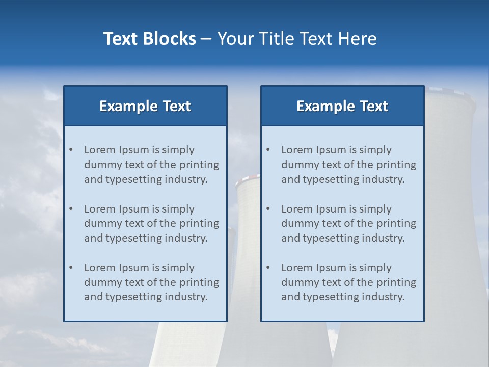 A Power Plant With Smoke Coming Out Of It PowerPoint Template