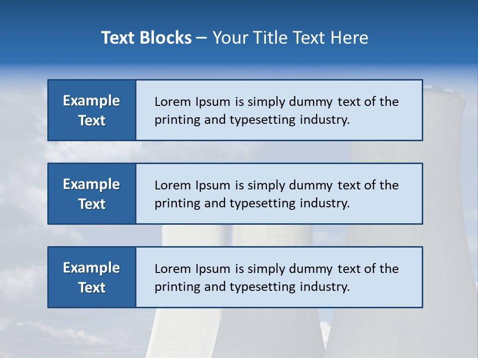 A Power Plant With Smoke Coming Out Of It PowerPoint Template