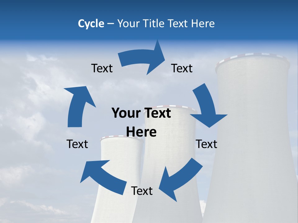 A Power Plant With Smoke Coming Out Of It PowerPoint Template