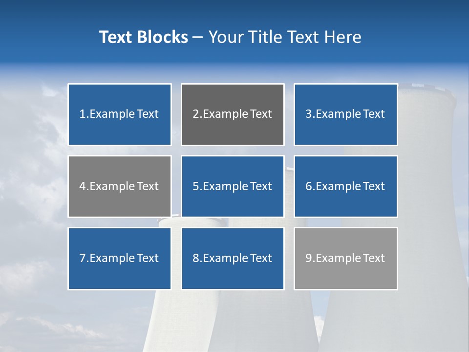 A Power Plant With Smoke Coming Out Of It PowerPoint Template