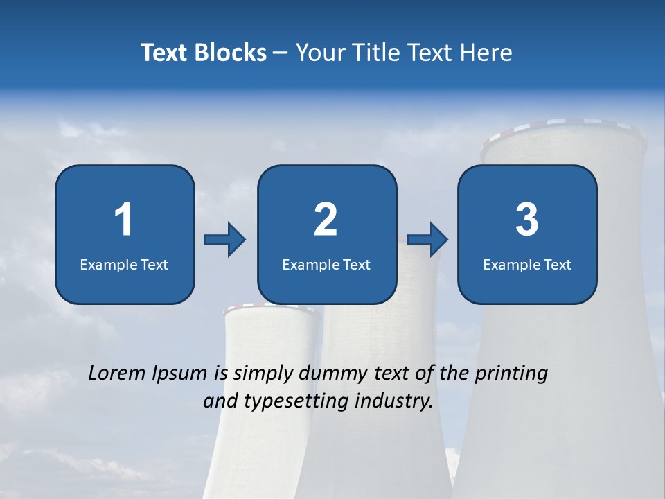 A Power Plant With Smoke Coming Out Of It PowerPoint Template