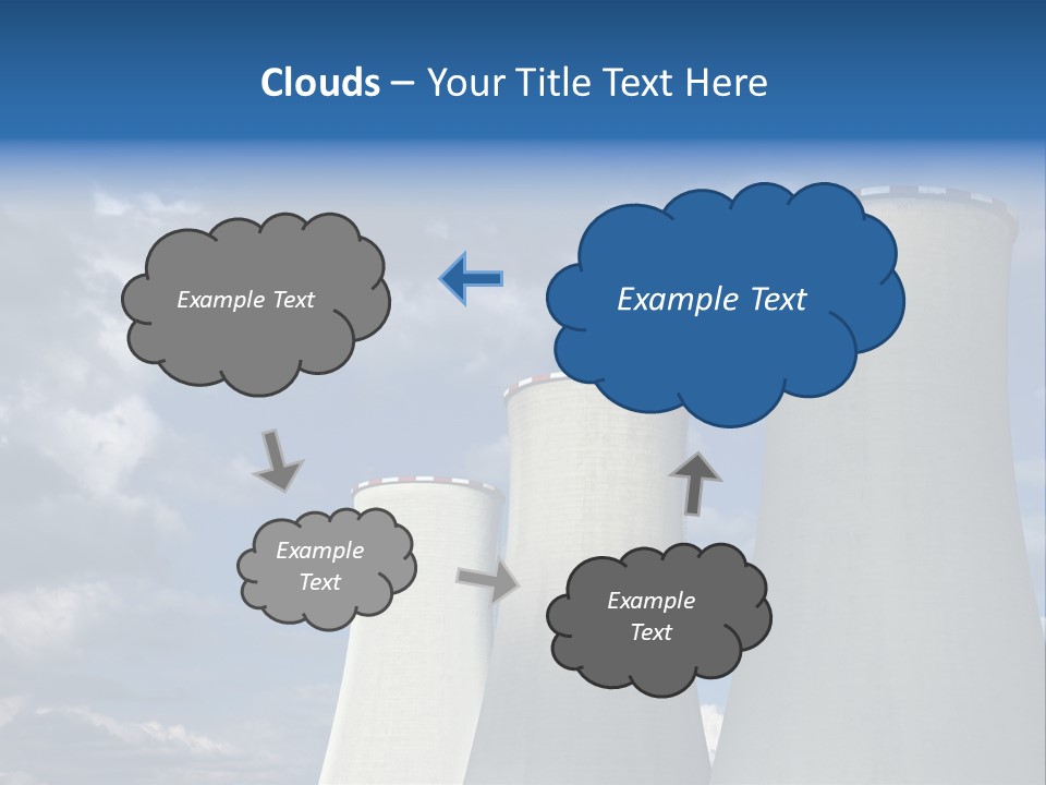 A Power Plant With Smoke Coming Out Of It PowerPoint Template