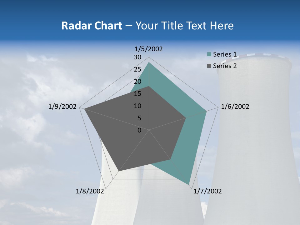 A Power Plant With Smoke Coming Out Of It PowerPoint Template